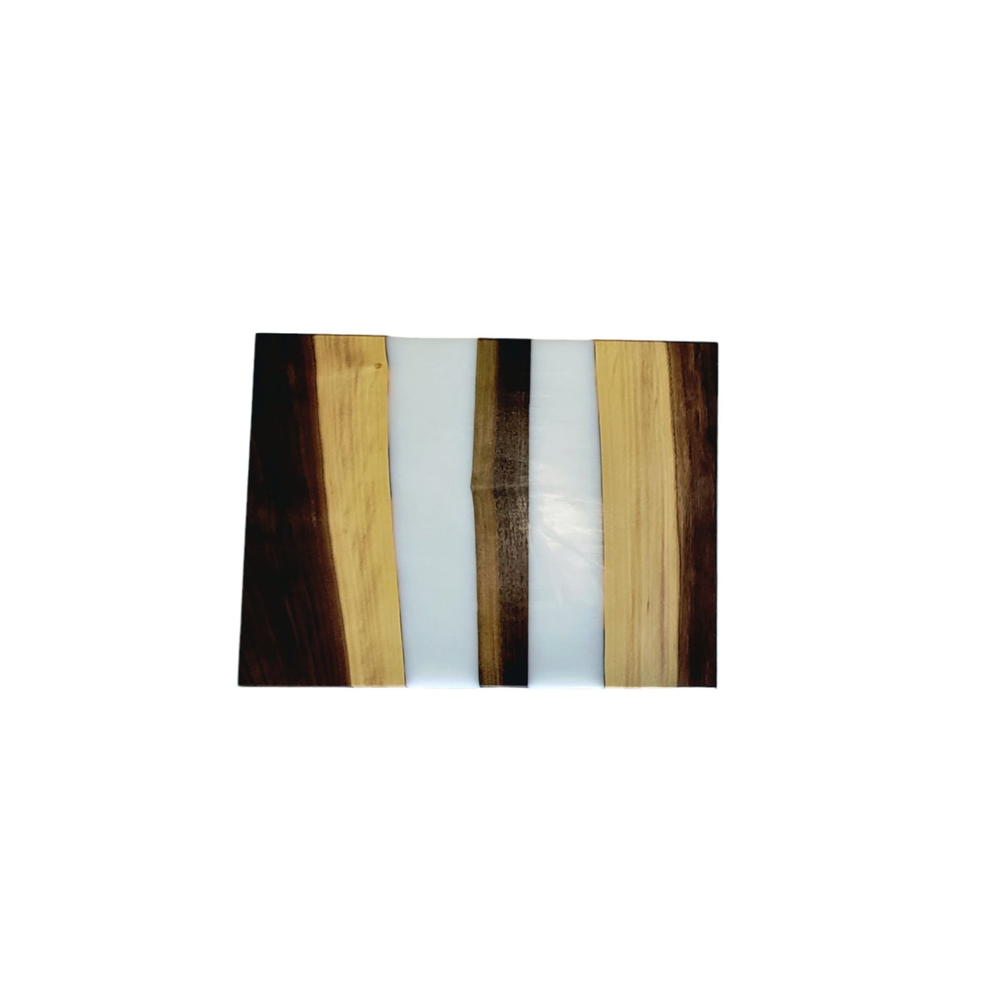 Both sides Live Edge Walnut with 2 Epoxy rivers Cutting Board