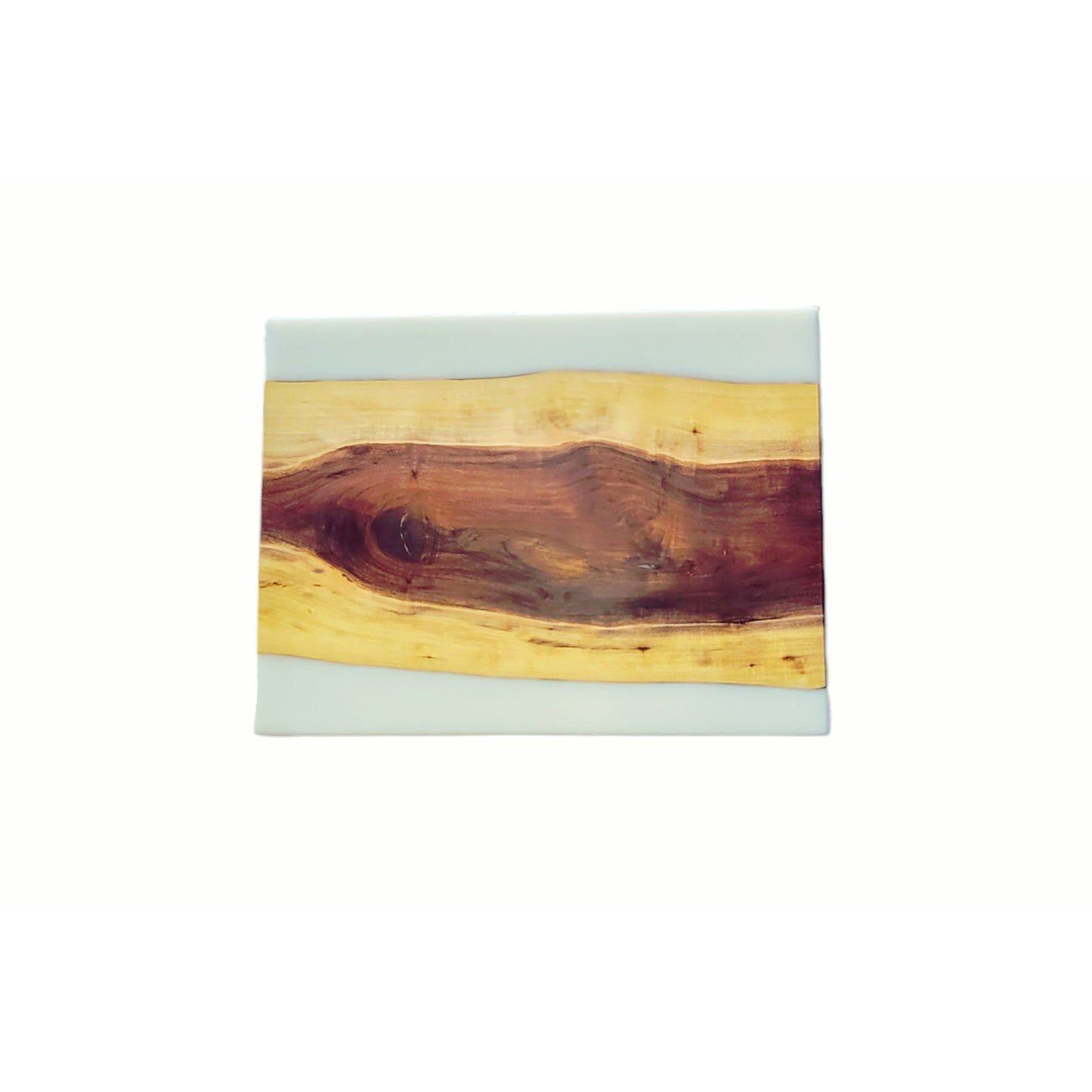 Both sides Live Edge Walnut with 2 Epoxy rivers Cutting Board