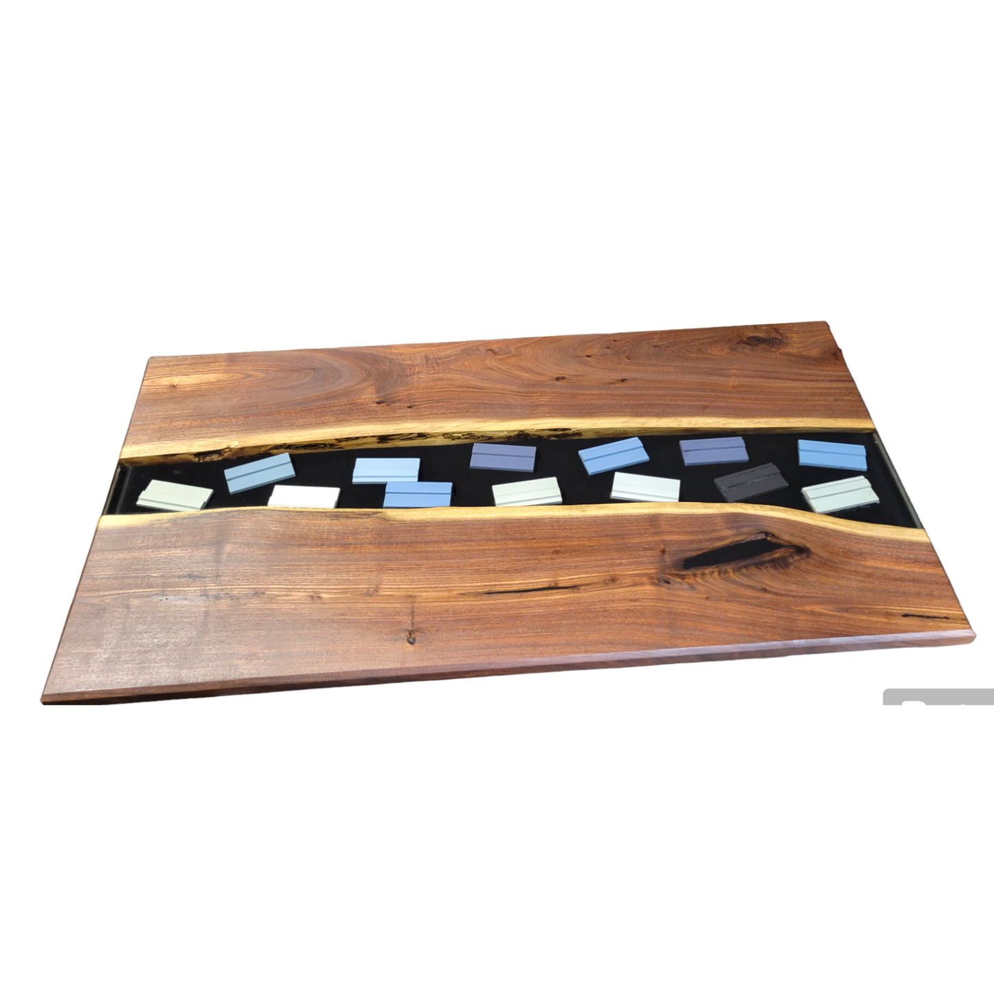 Table Live Edge Walnut Clear Epoxy