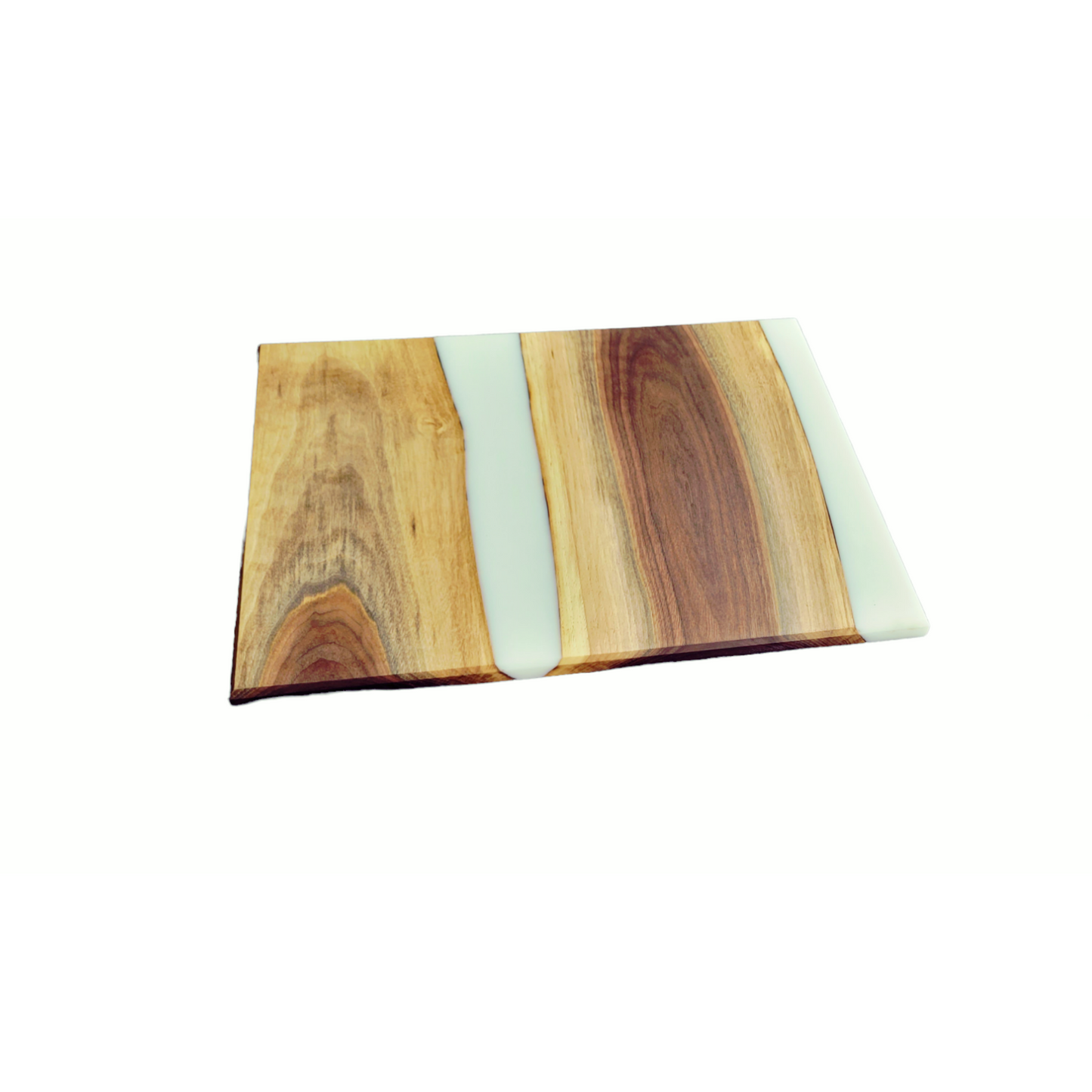 Live edge Walnut And 2 Lines Of Epoxy River Up To Down