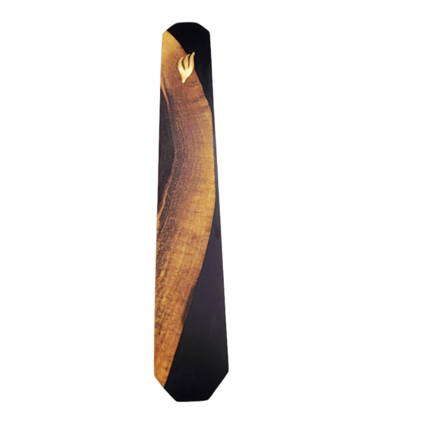 Mezuzah Holder pieces of Walnut wood With Black Epoxy