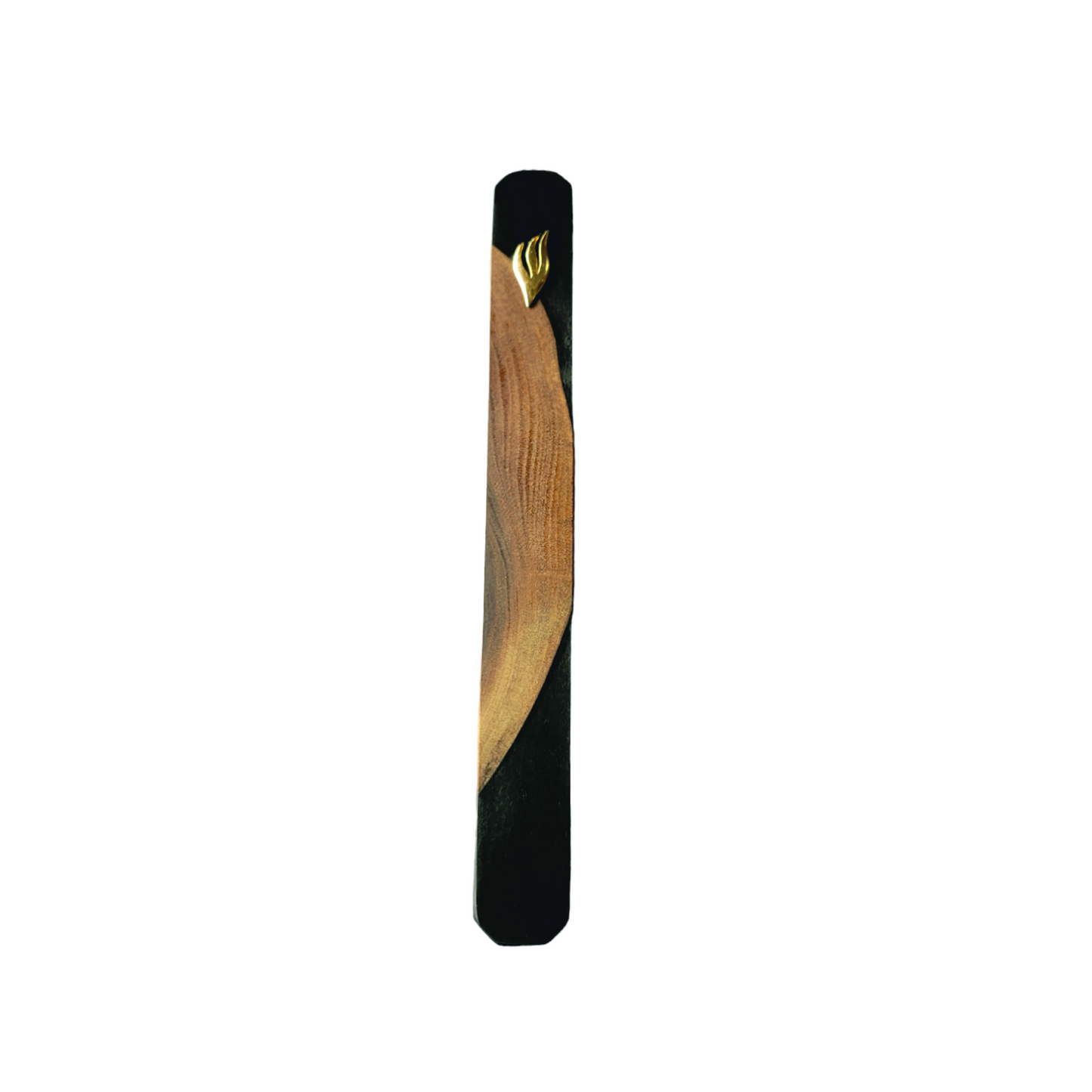Mezuzah Holder pieces of Walnut wood With Black Epoxy