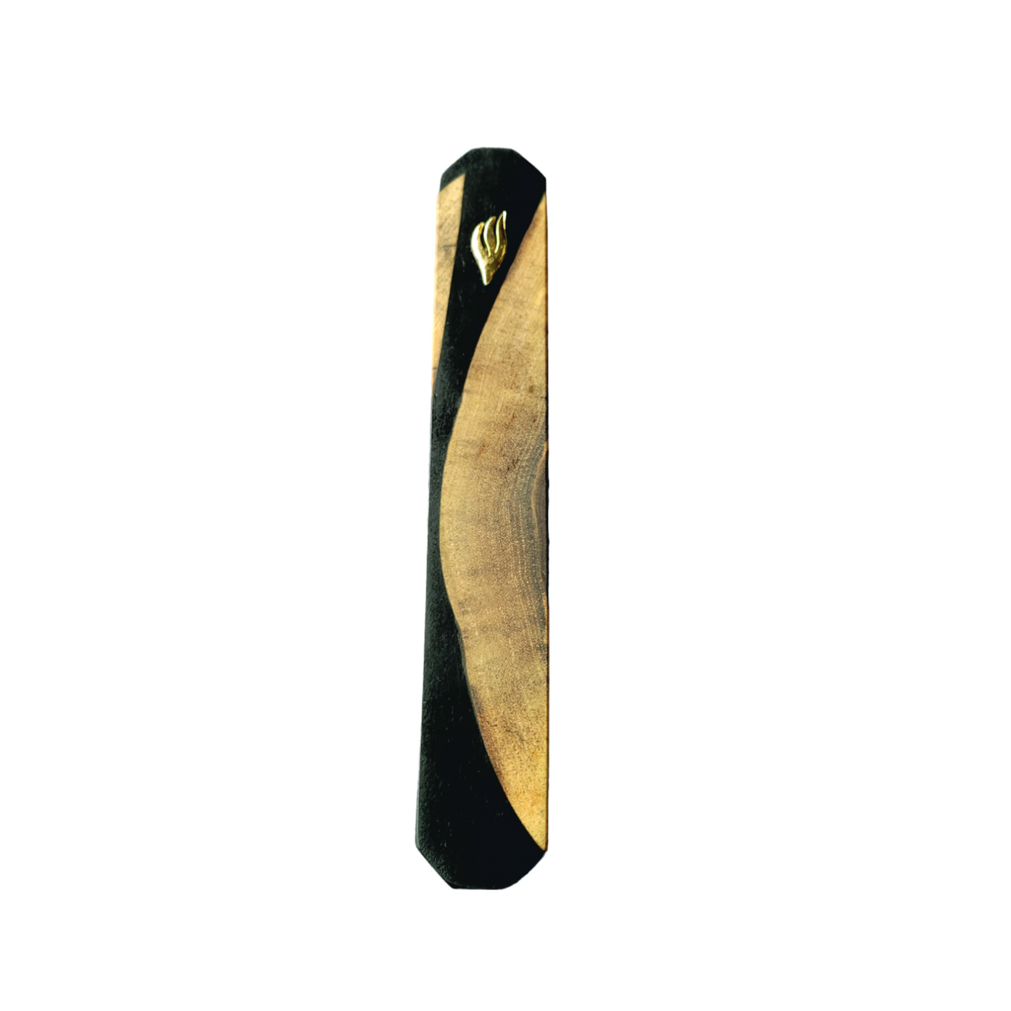 Mezuzah Holder pieces of Walnut wood With Black Epoxy