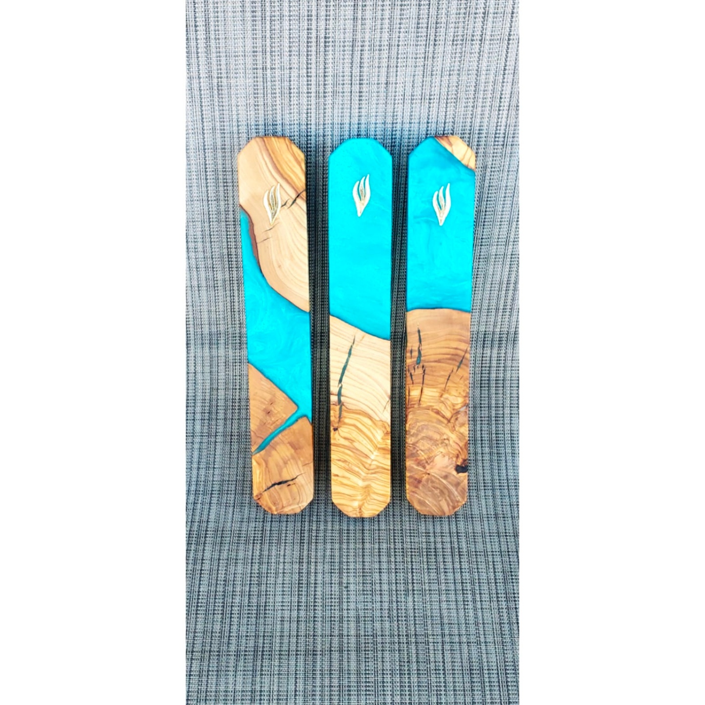 Mezuzah Holder Olive Wood - Epoxy