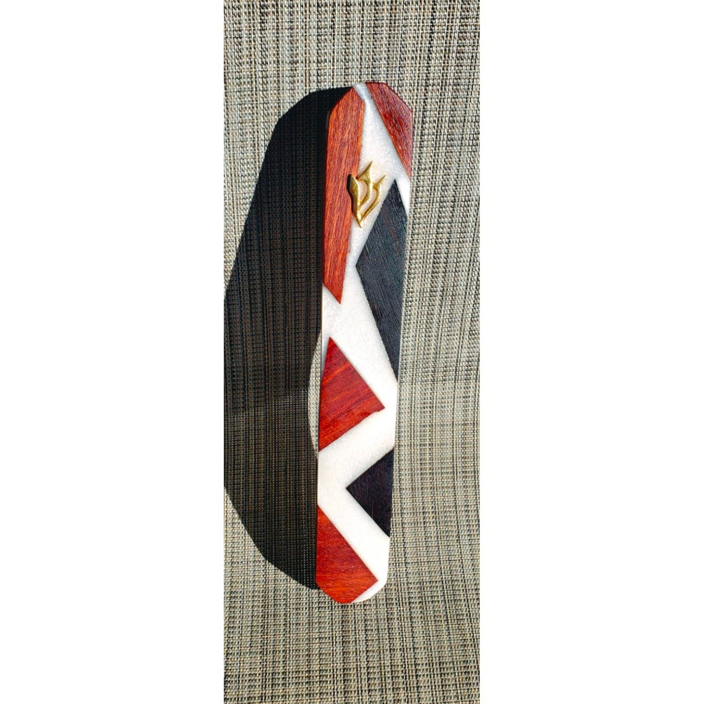 Mezuzah Holder Different Exotic Wood Species With Epoxy
