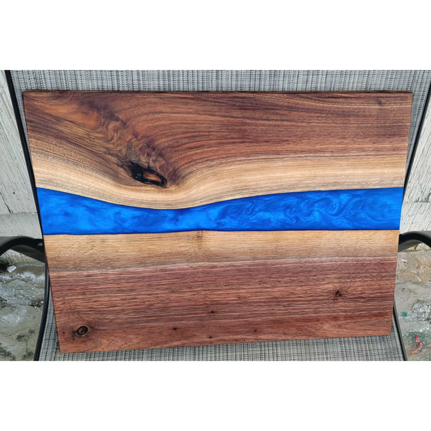 Live Edge Walnut with Epoxy river cutting board