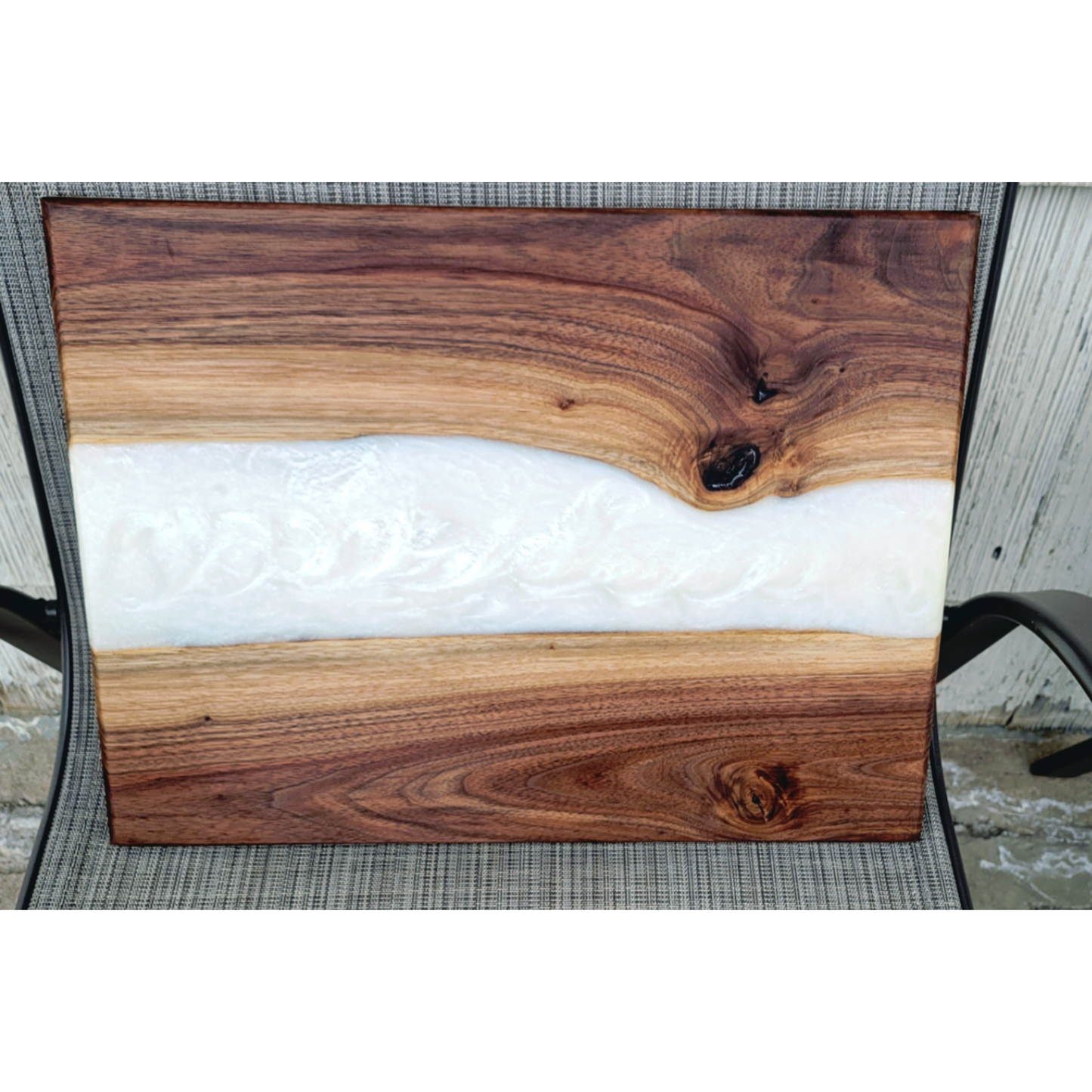 Live Edge Walnut with Epoxy river cutting board