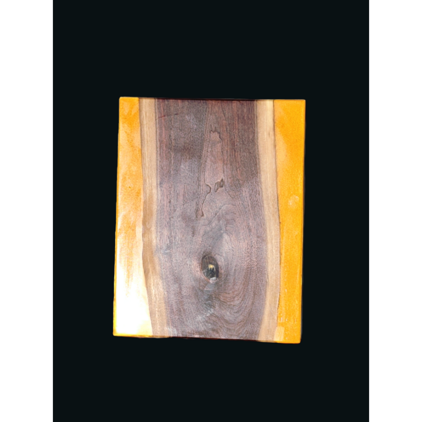 Both sides Live Edge Walnut with 2 Epoxy rivers Cutting Board