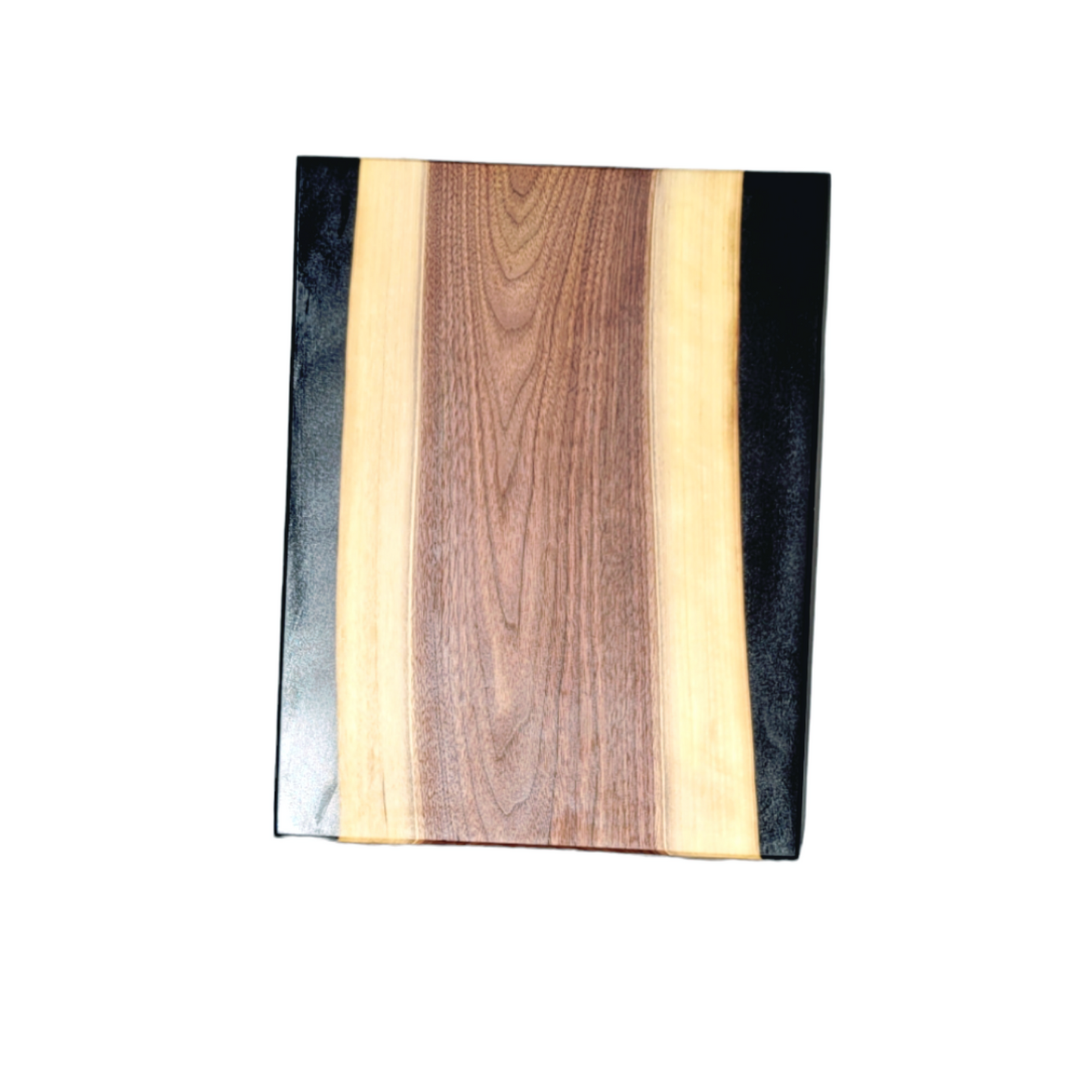 Both sides Live Edge Walnut with 2 Epoxy rivers Cutting Board
