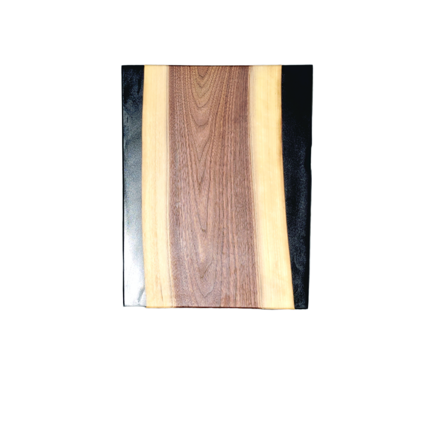 Both sides Live Edge Walnut with 2 Epoxy rivers Cutting Board