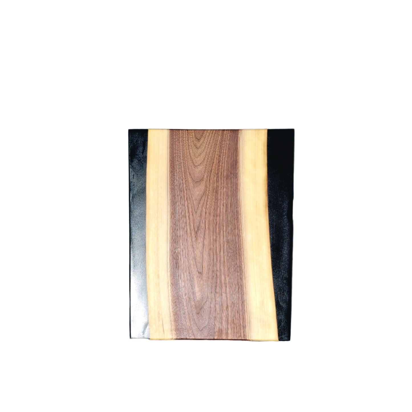 Both sides Live Edge Walnut with 2 Epoxy rivers Cutting Board