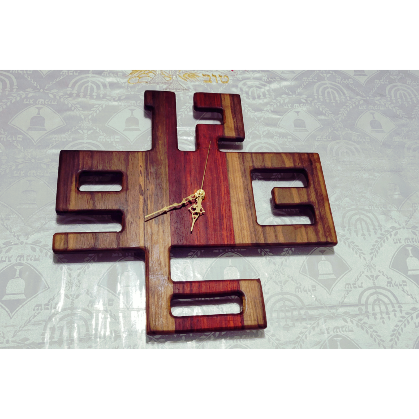 Wall Clock Big - Exotic Wood Mix