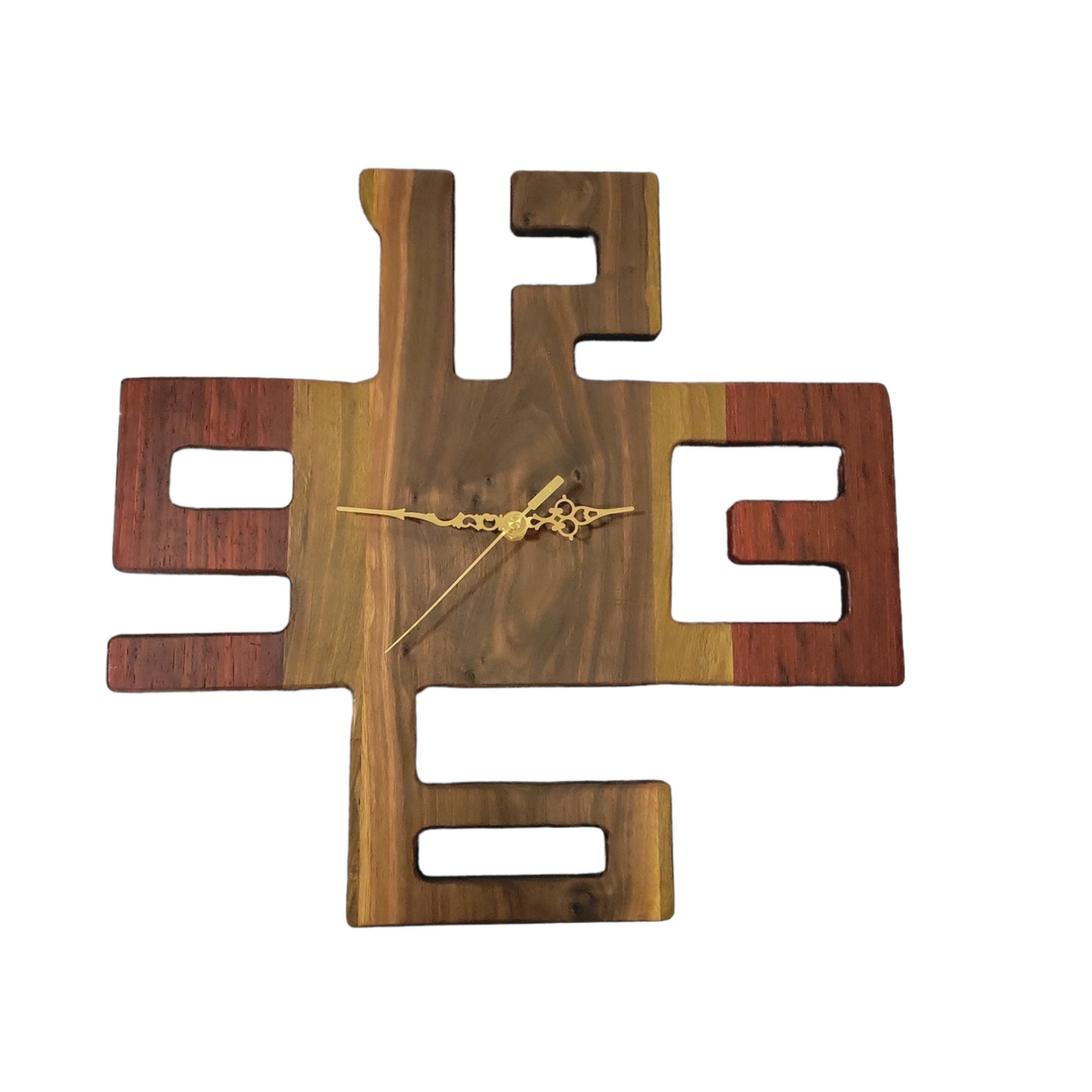 Wall Clock Big - Exotic Wood Mix
