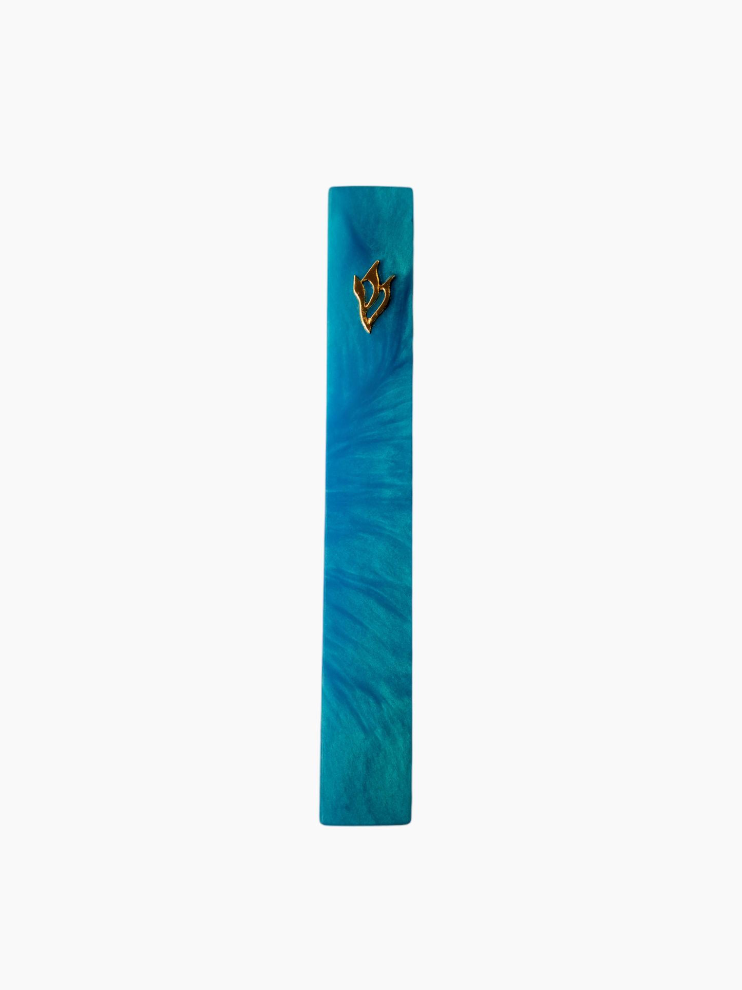 Mezuzah Holder Epoxy Blue