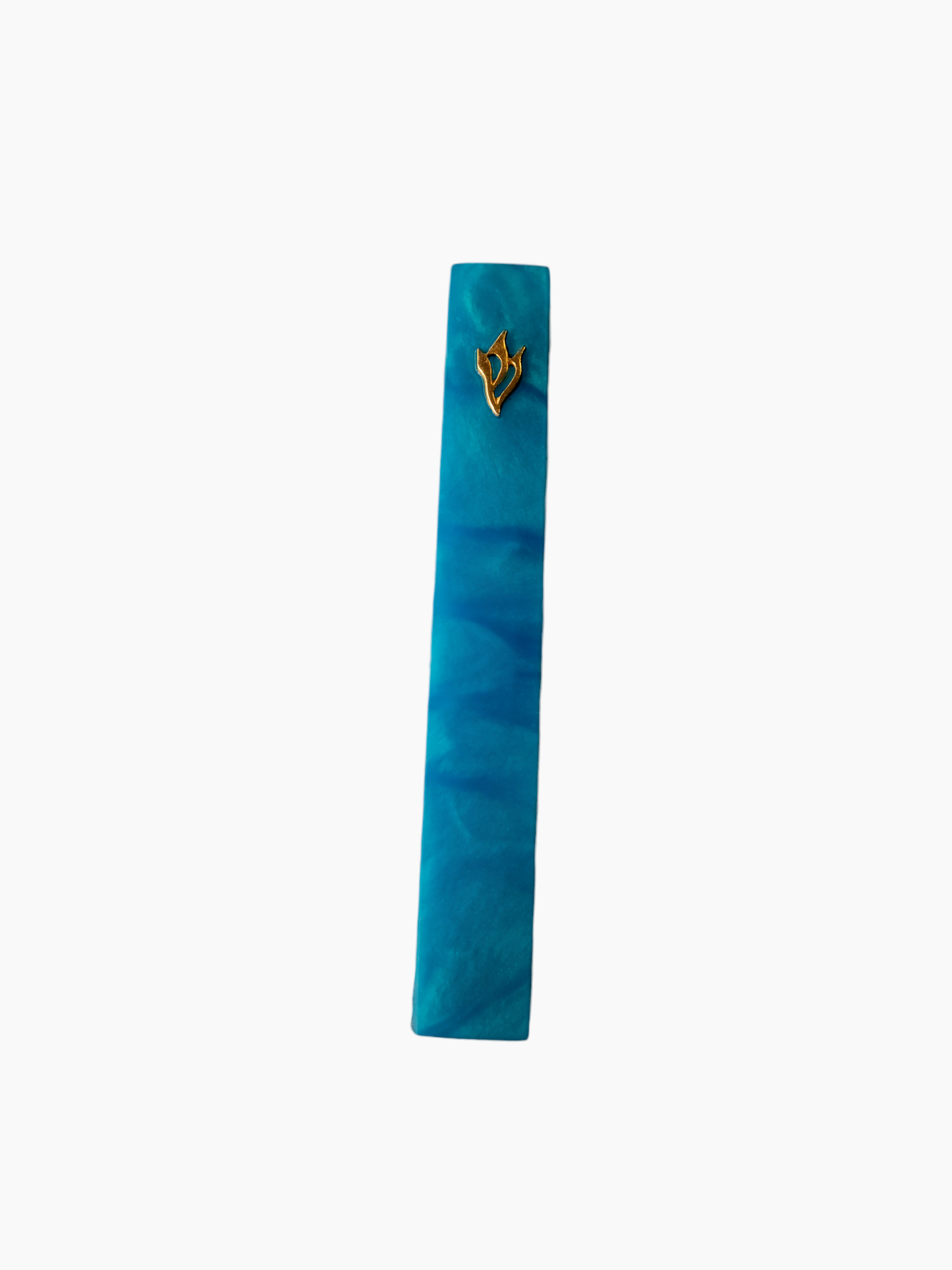 Mezuzah Holder Epoxy Blue