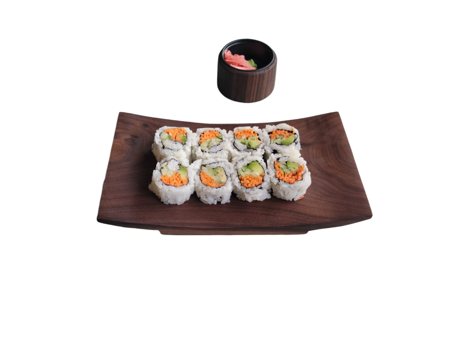 Sushi Plate With Dip Cup Lathe