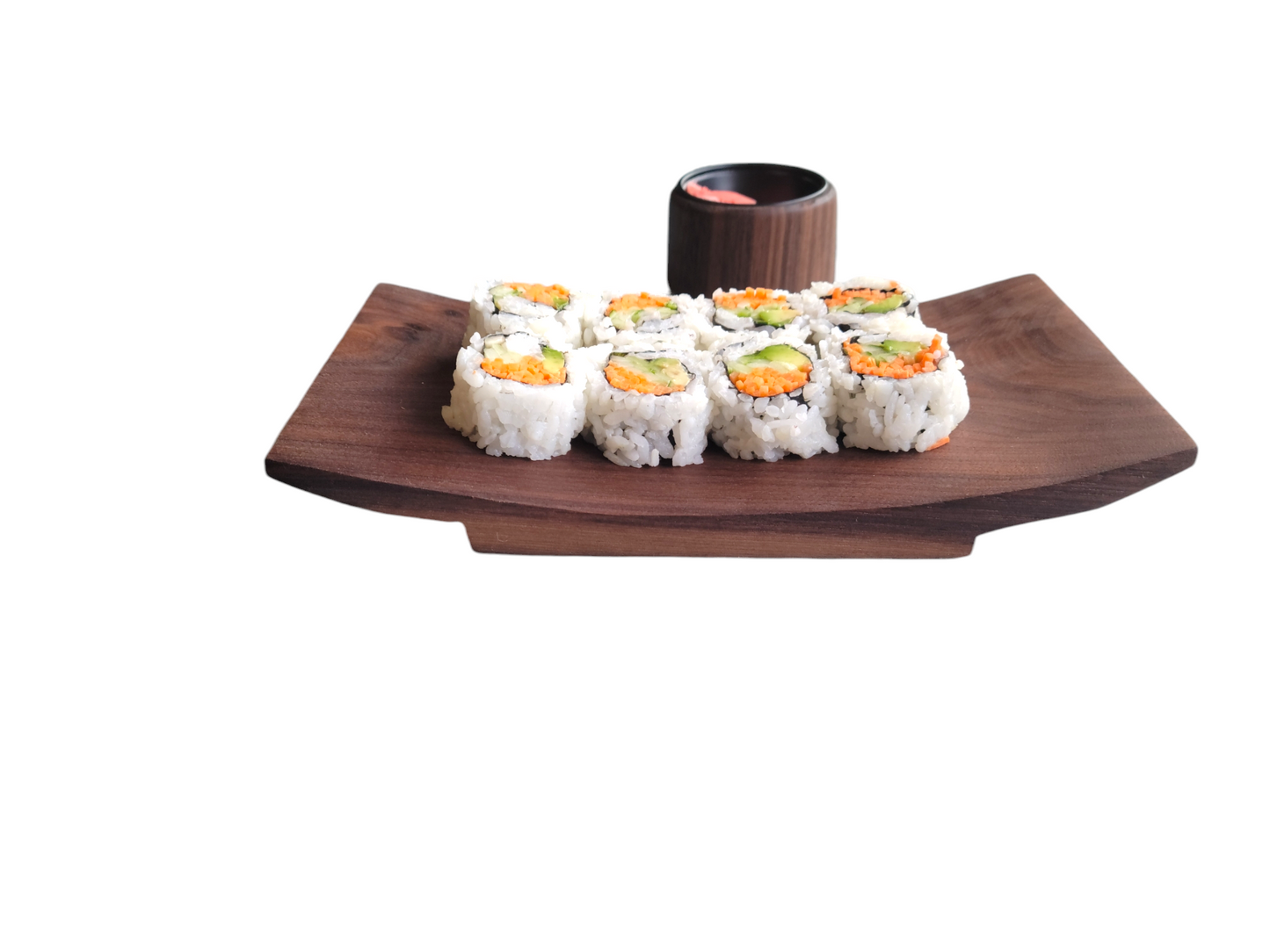 Sushi Plate With Dip Cup Lathe