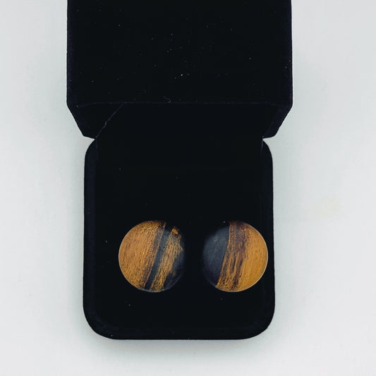 Cufflinks Black And White Ebony Exotic Wood