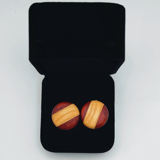 Cufflinks Stripes Podiak And Basewood Exotic Wood