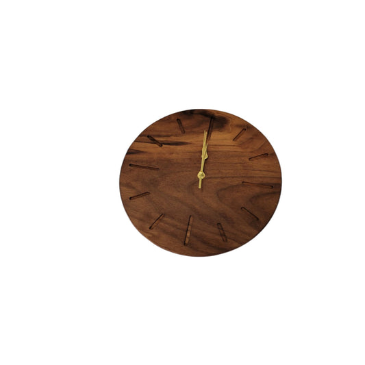 12" Wall Clock Black Walnut