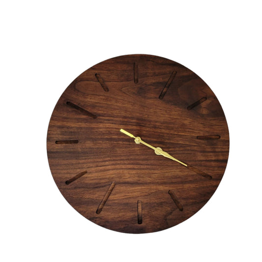 12" Wall Clock Black Walnut