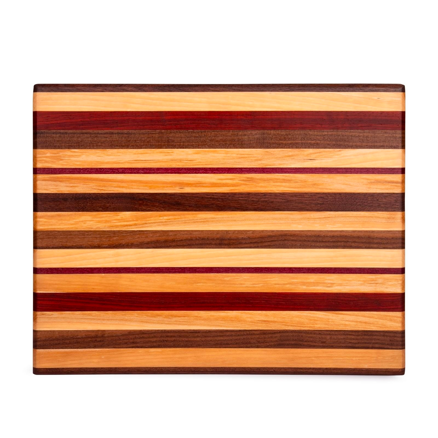 Exotic Wood Strips Cutting Board  Purpleheart - Padauk - Walnut - Cherry