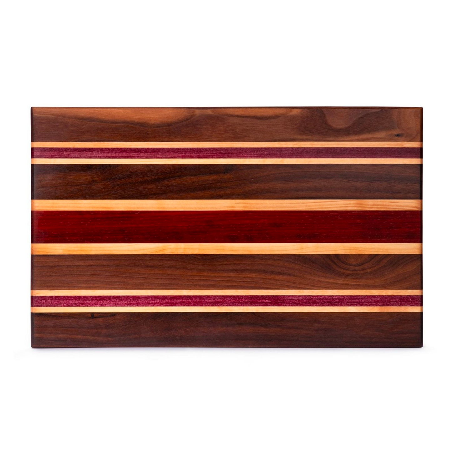 Exotic Wood Face Grain Cutting Board  - Purple Hard - Padauk - Maple - Walnut