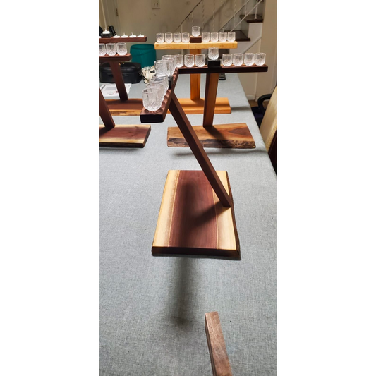 Wooden Menorah Oil âCrystal Glasses Includedâ