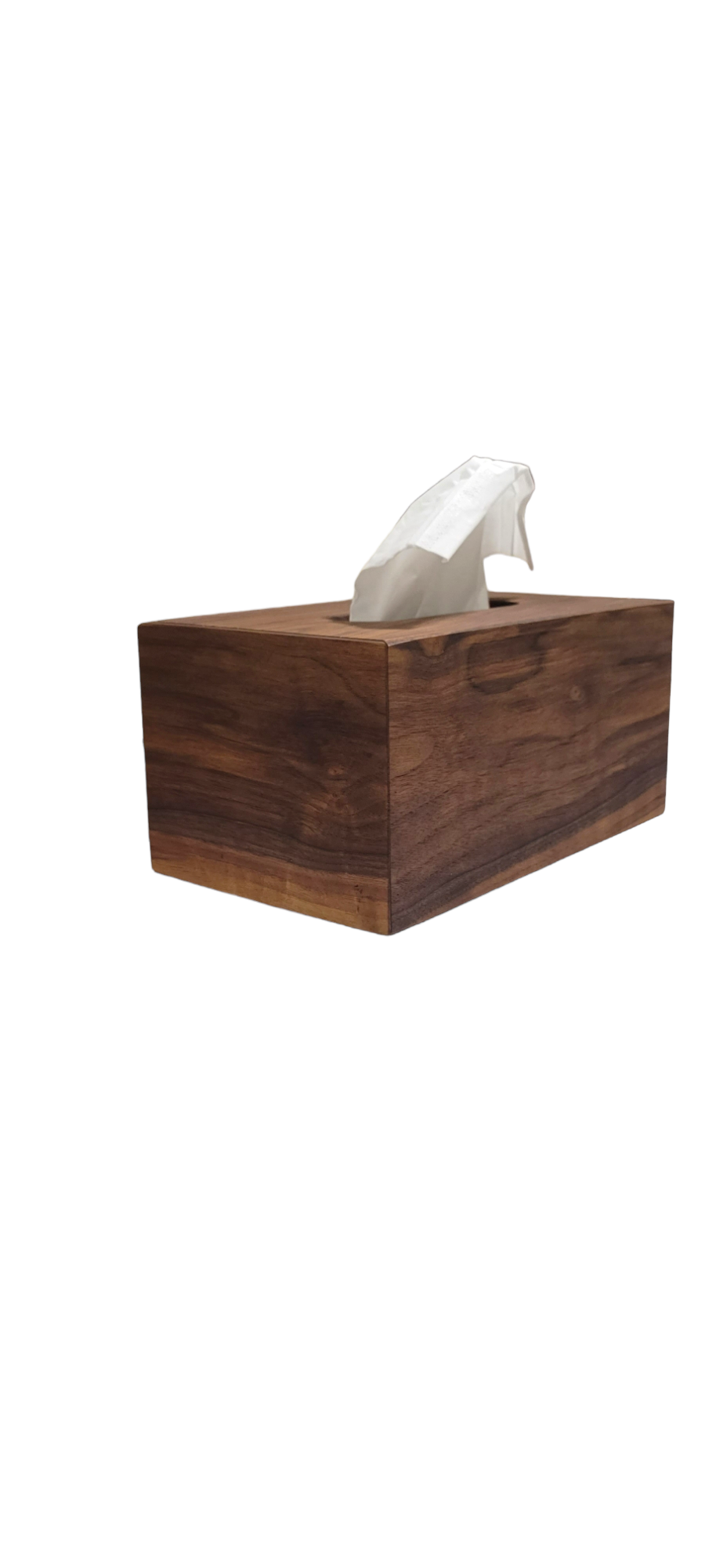 Tissue Box Holder Walnut Wood