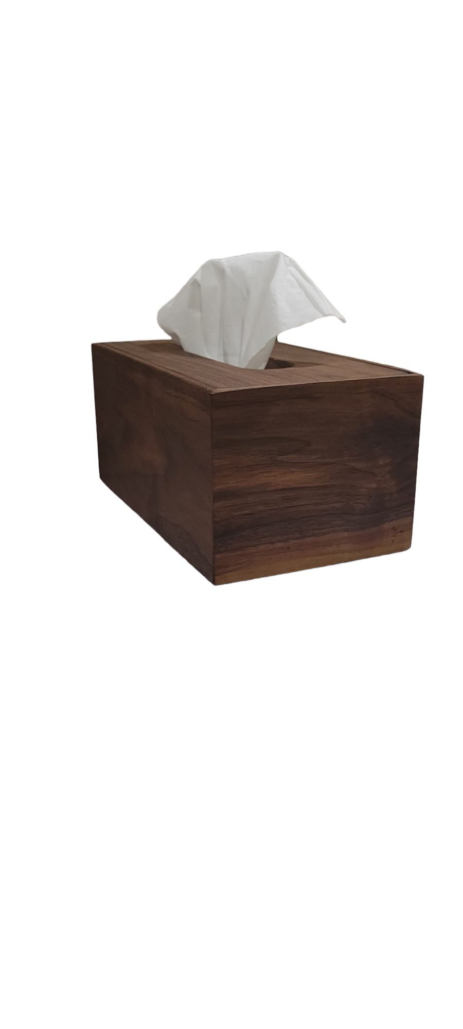 Tissue Box Holder Walnut Wood