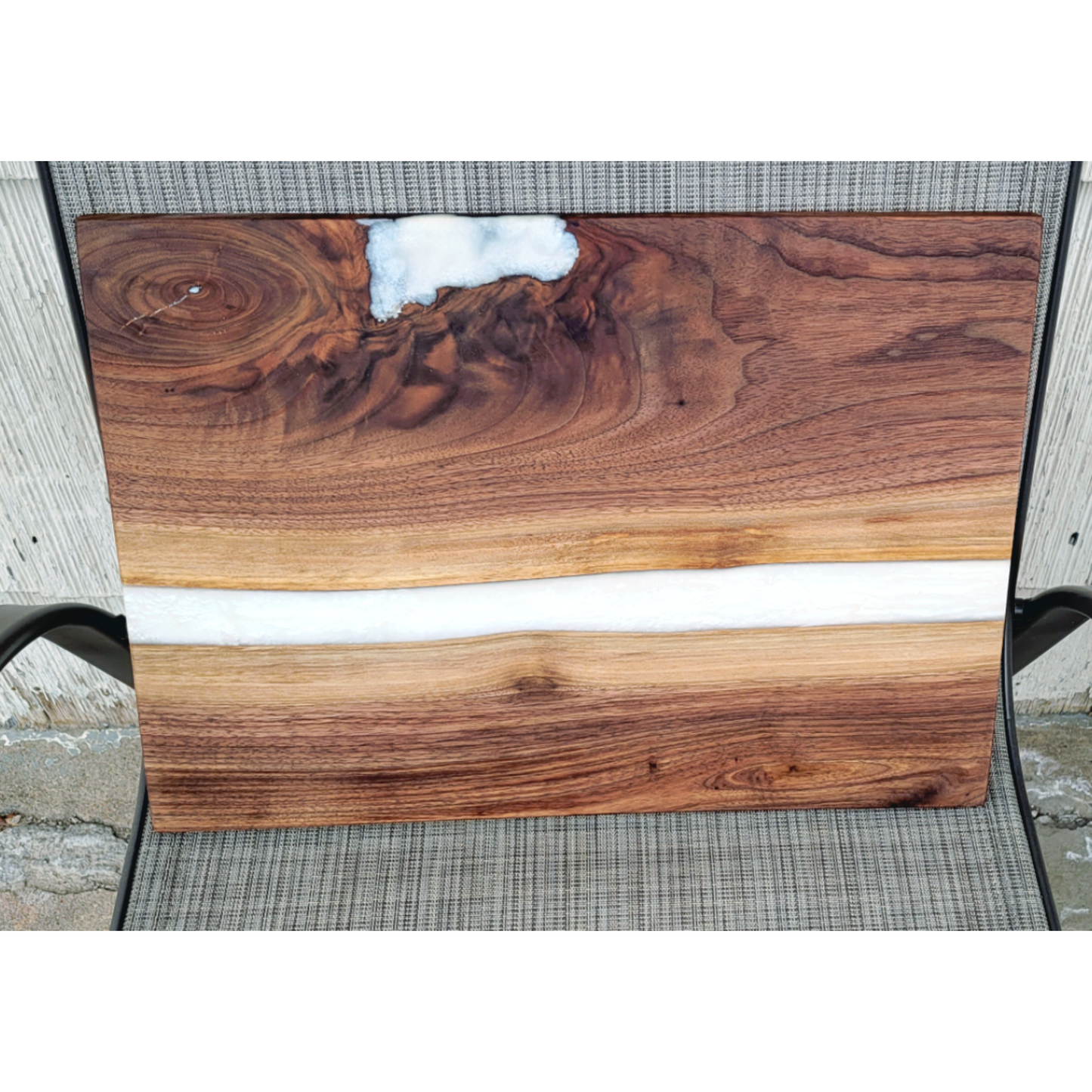 Live Edge Walnut with Epoxy river cutting board