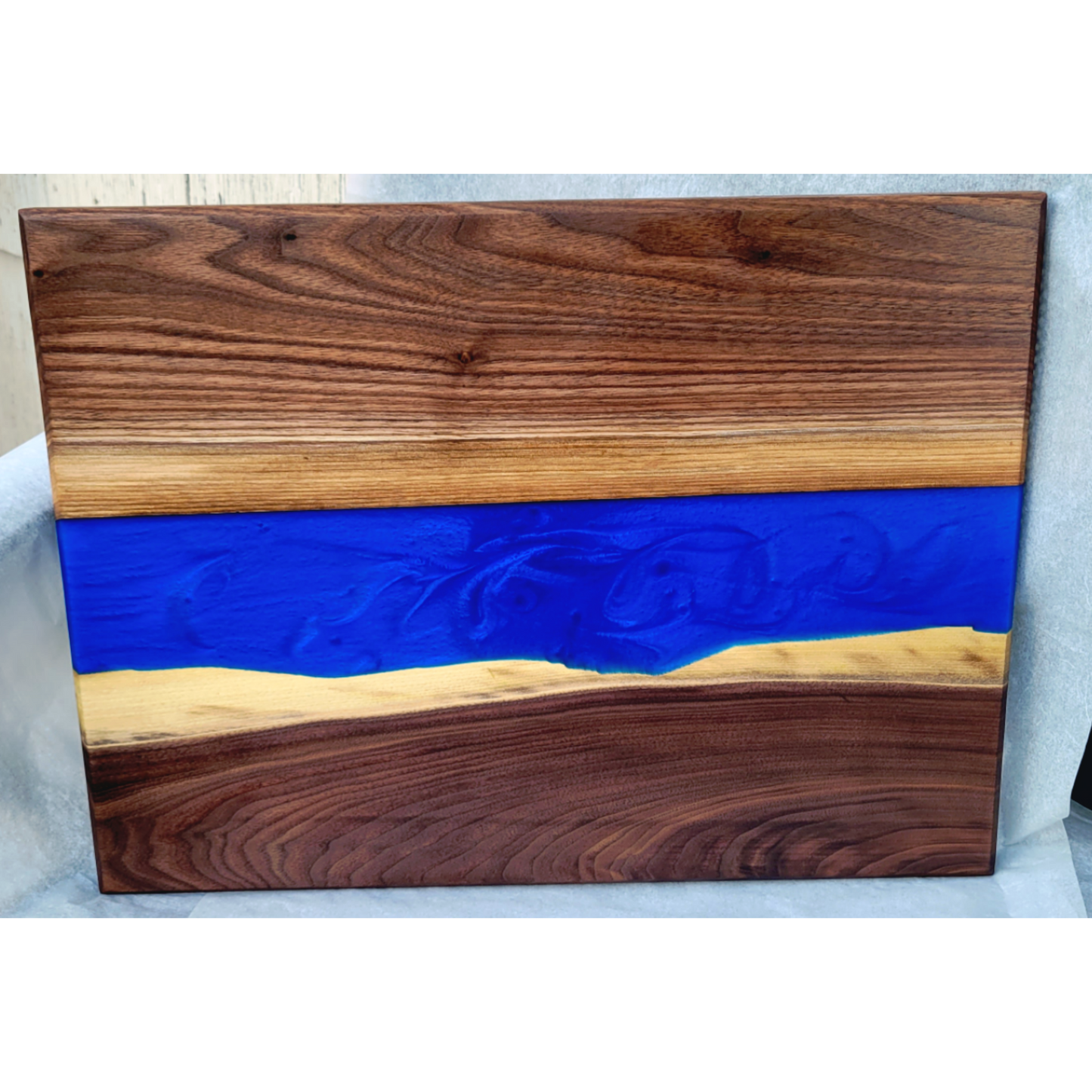 Live Edge Walnut with Epoxy river cutting board