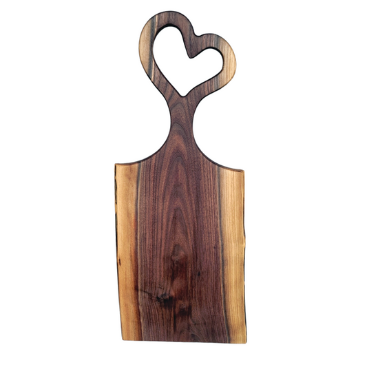 Charcuterie Board Fancy Heart Handle