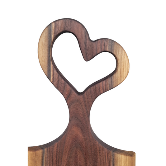 Charcuterie Board Fancy Heart Handle