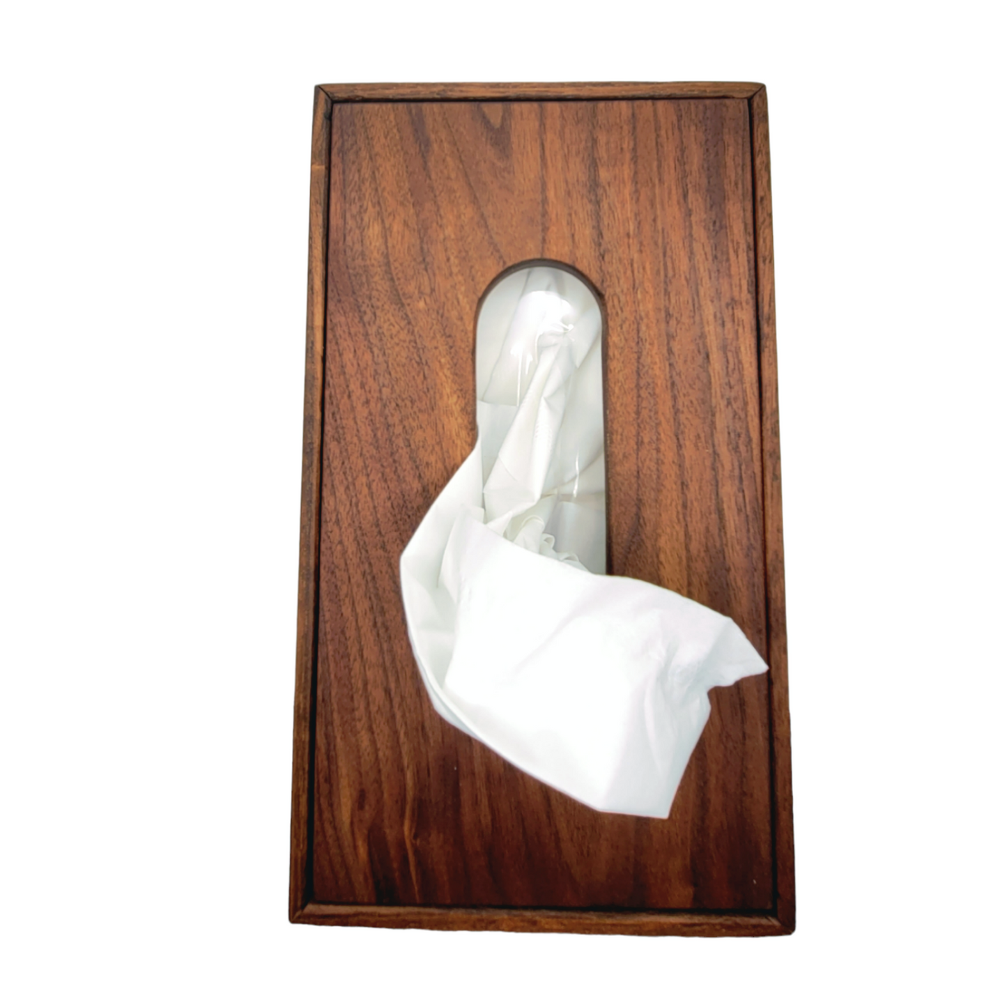 Tissue Box Holder Walnut Wood