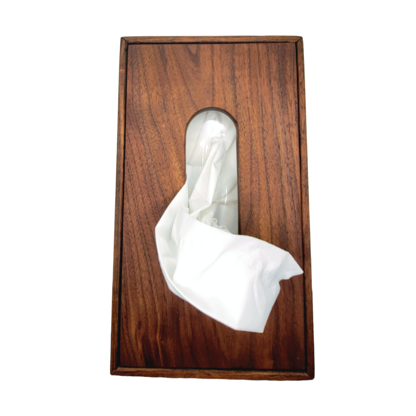 Tissue Box Holder Walnut Wood