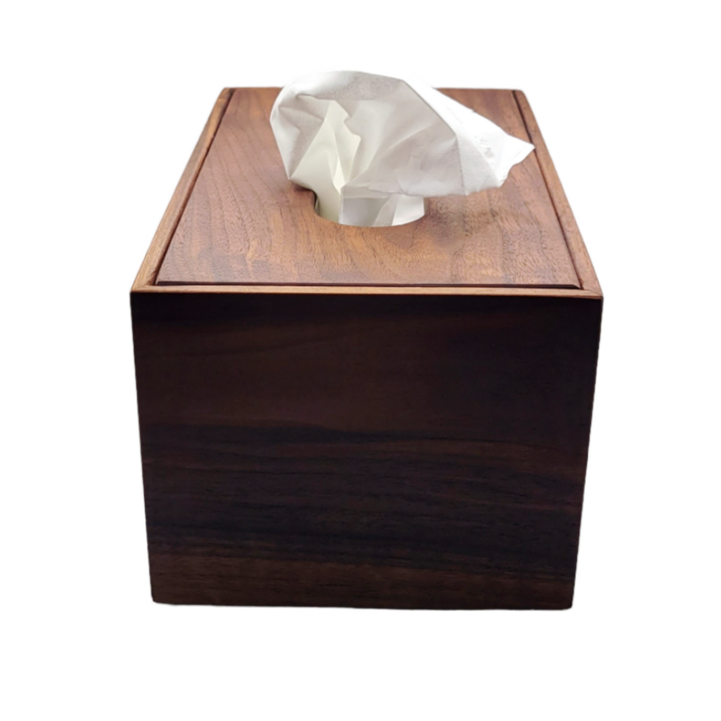 Tissue Box Holder Walnut Wood