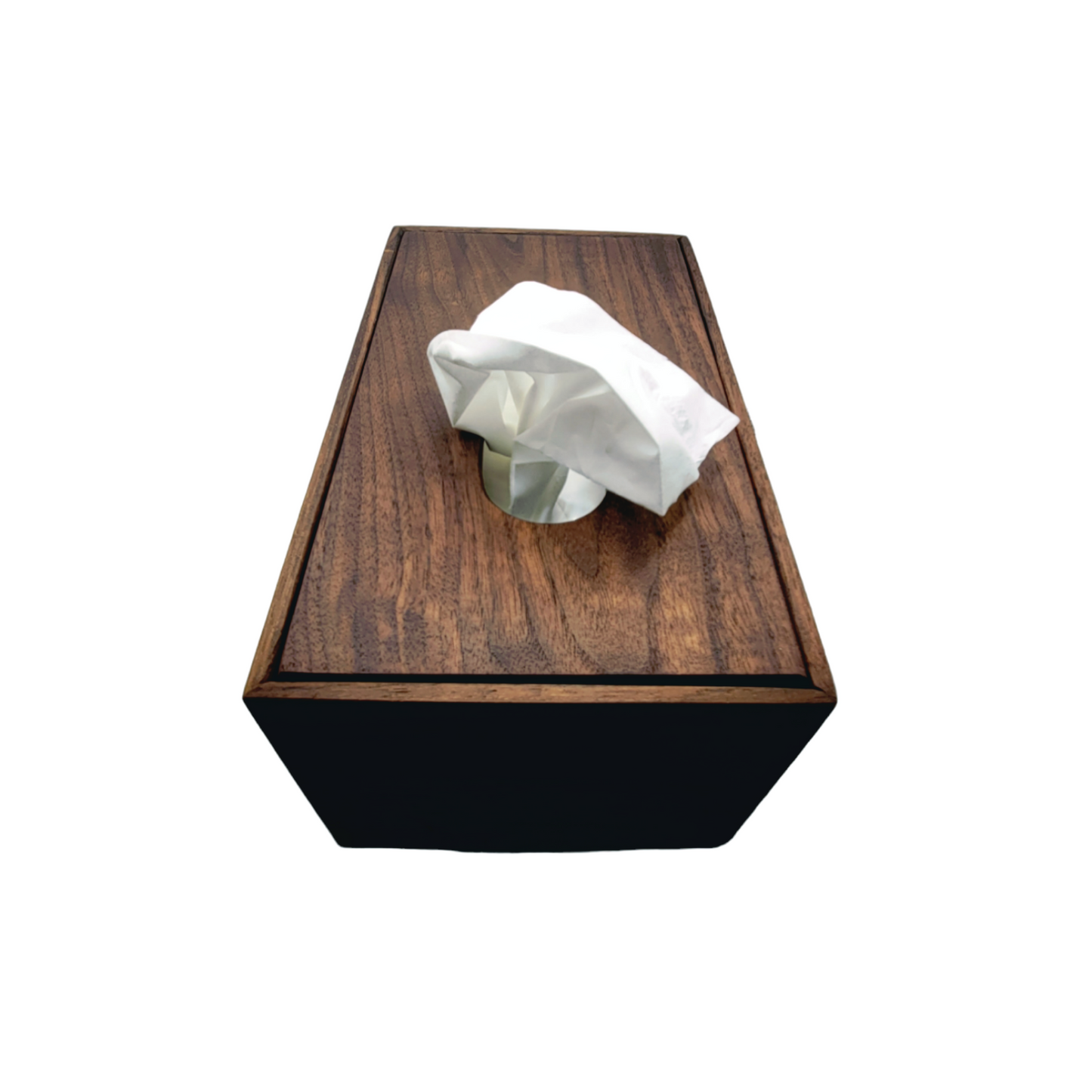 Tissue Box Holder Walnut Wood