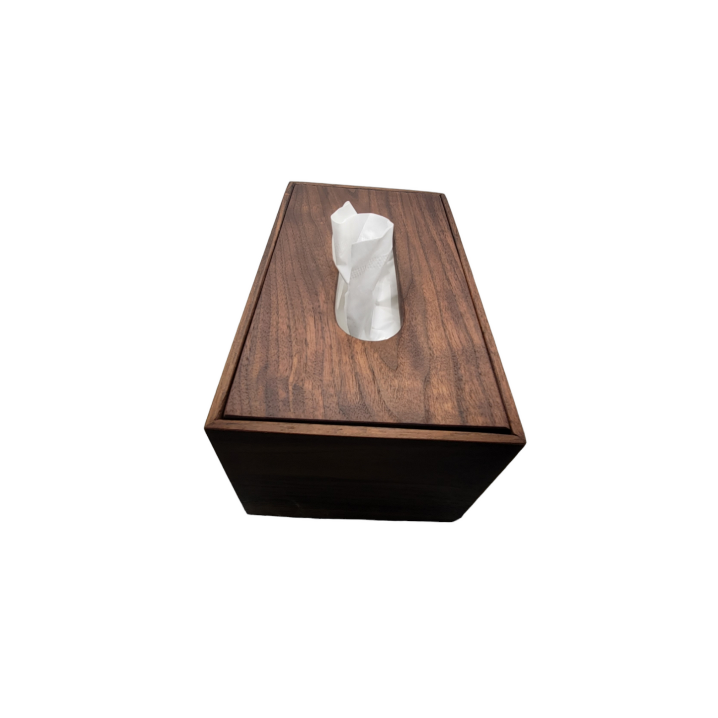 Tissue Box Holder Walnut Wood