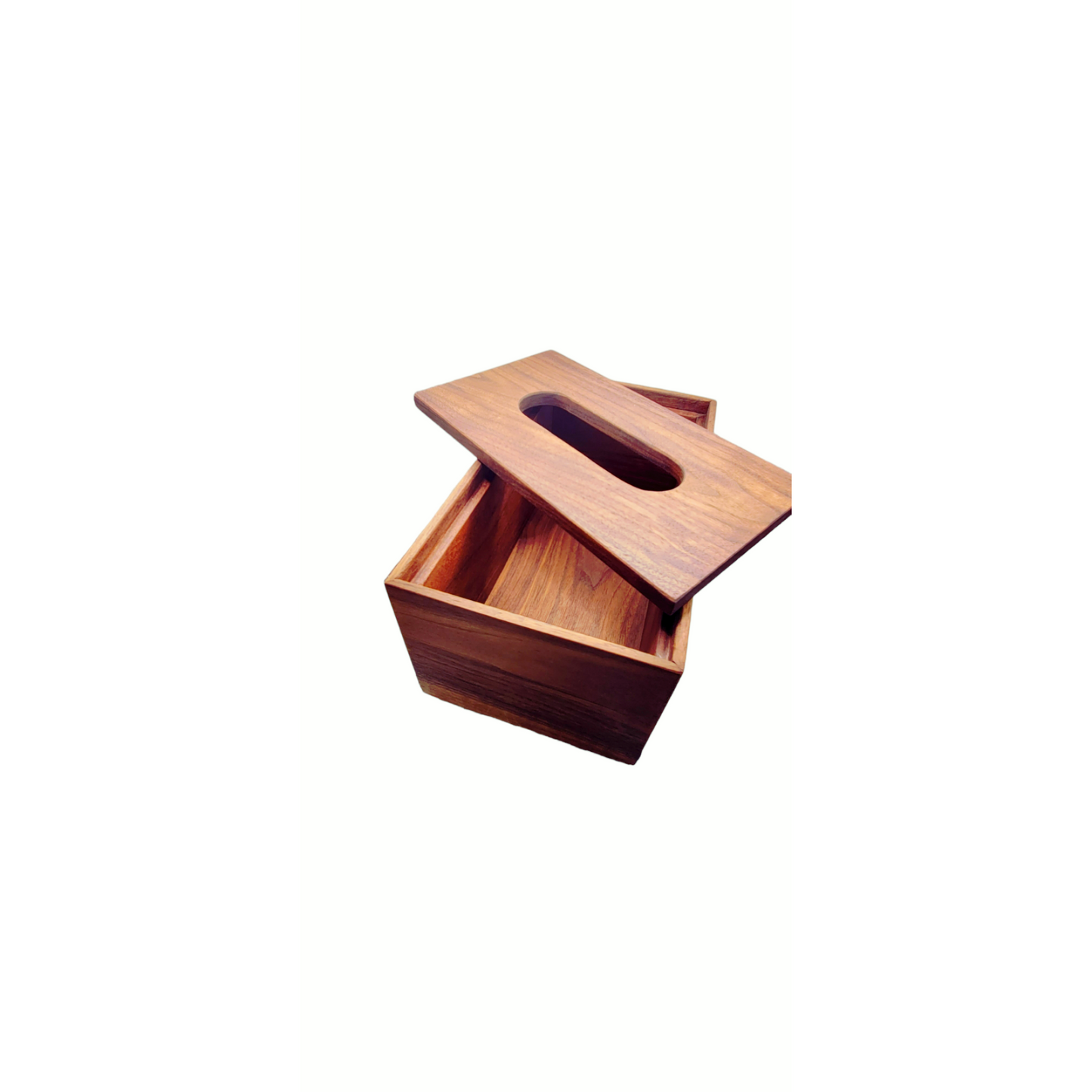 Tissue Box Holder Walnut Wood