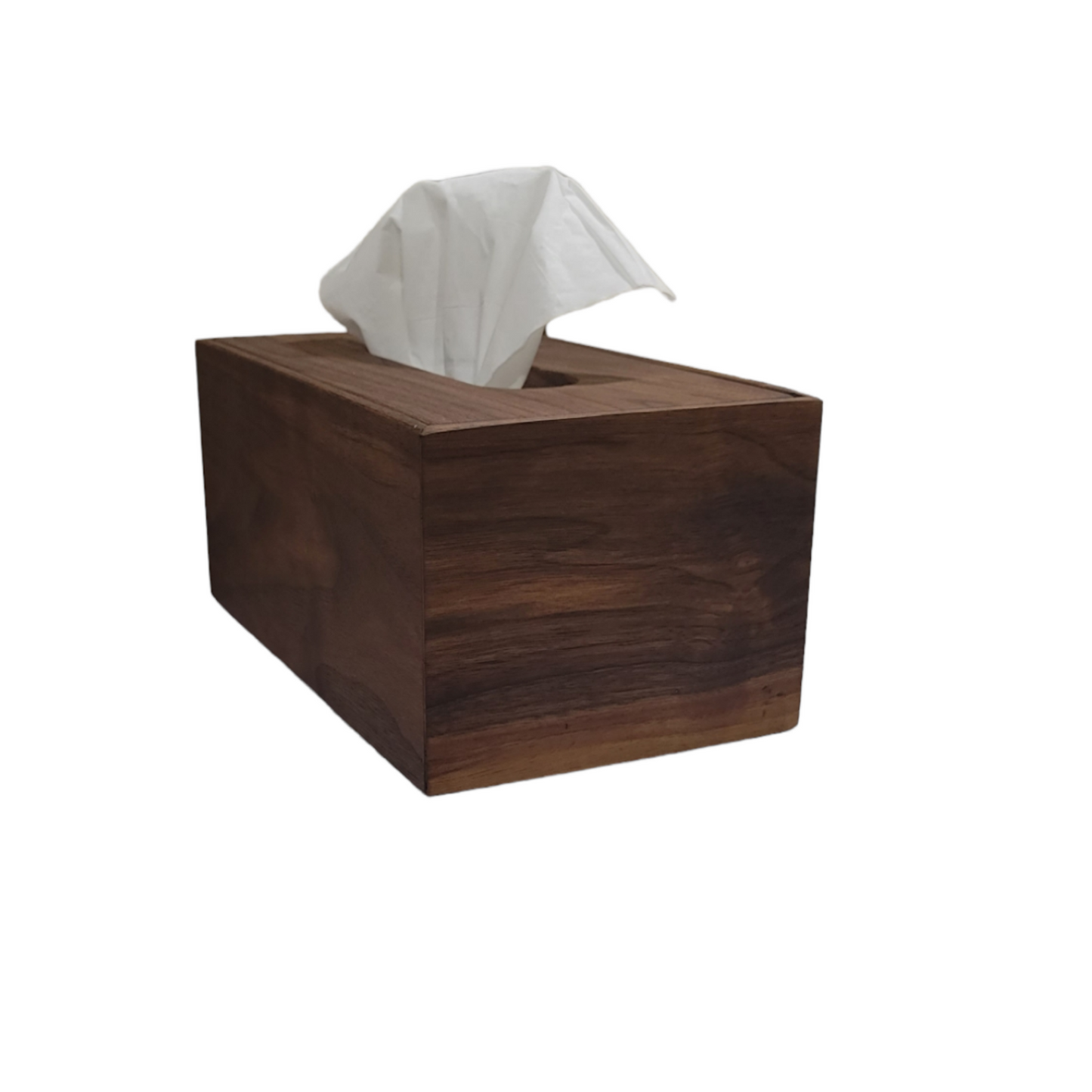 Tissue Box Holder Walnut Wood